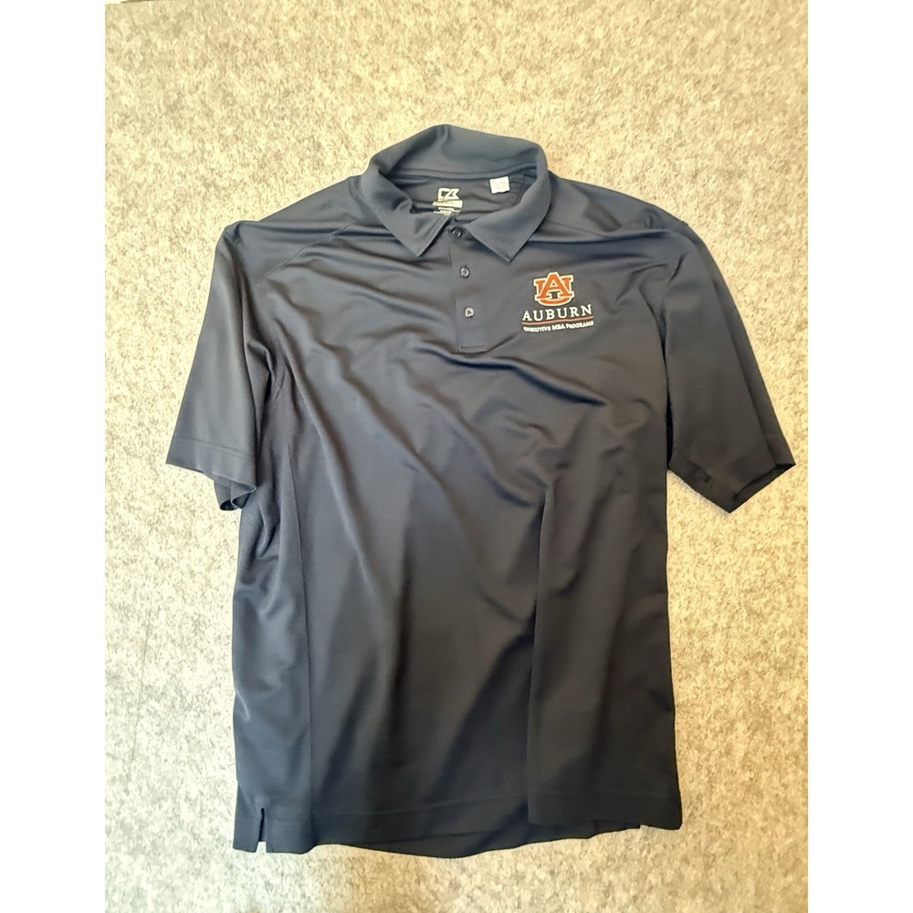 Cutter & Buck DryTec Auburn Tigers Auburn University Polo Shirt Mens XXXL Black